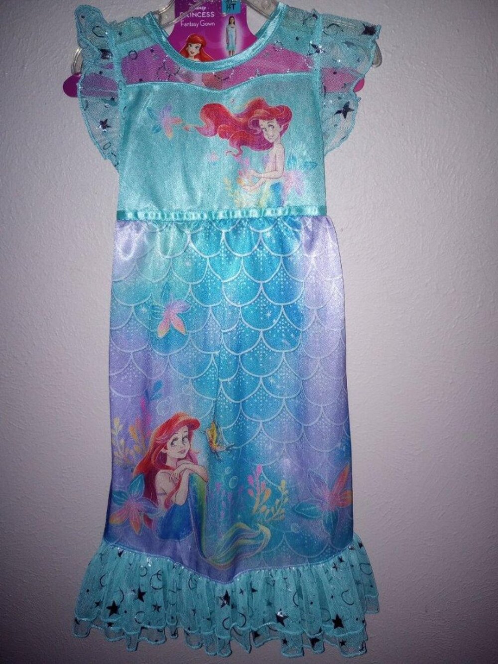 Disney Princess Girls Toddler Size 4T Ariel Fantasy Gown NWT - Picture 2 of 5